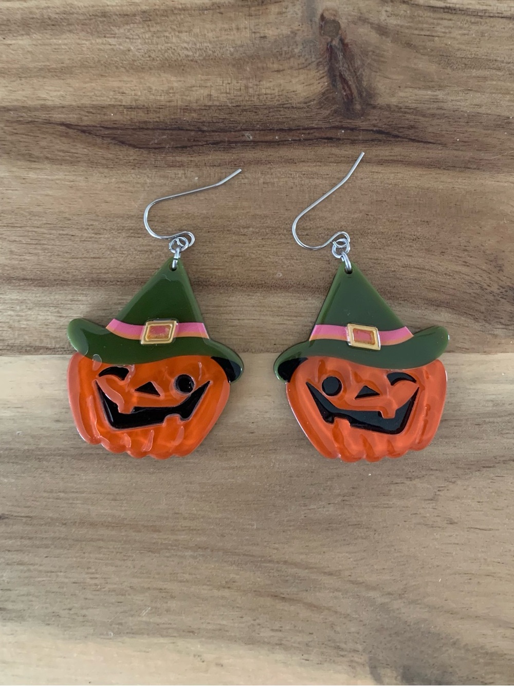 Erstwilder Witch O'Lantern Earrings pumpkin Halloween NWOT